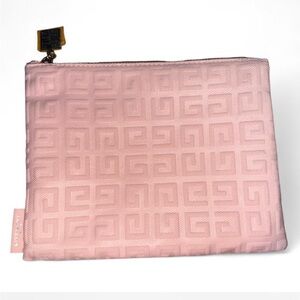 Givenchy Pink Quilted Logo Makeup Pouch